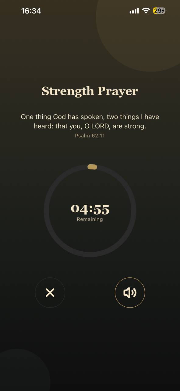 EverWell prayer intentions screen